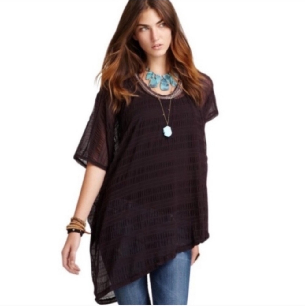 FP New Romantics oversized shapeless sheer cover-up